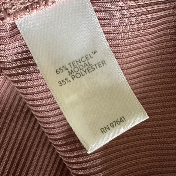 J JILL Pure Jill Womens Ribbed Knit Cowl Neck Tunic Large Modal Lagenlook Mature - Picture 9 of 11